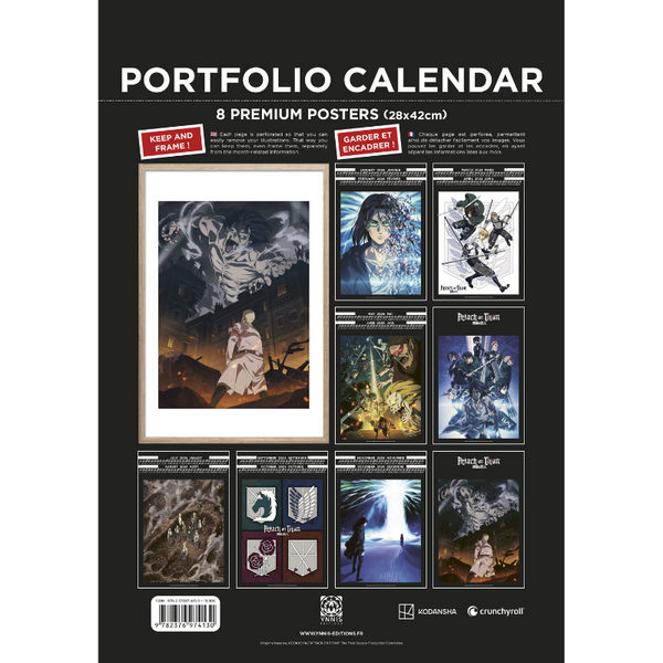 ATTACK ON TITAN saison FINALE Portfolio – Calendrier 2024