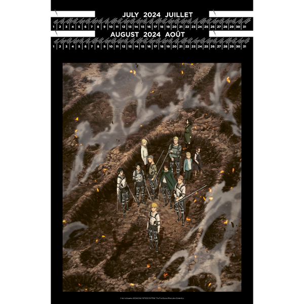 ATTACK ON TITAN saison FINALE Portfolio – Calendrier 2024