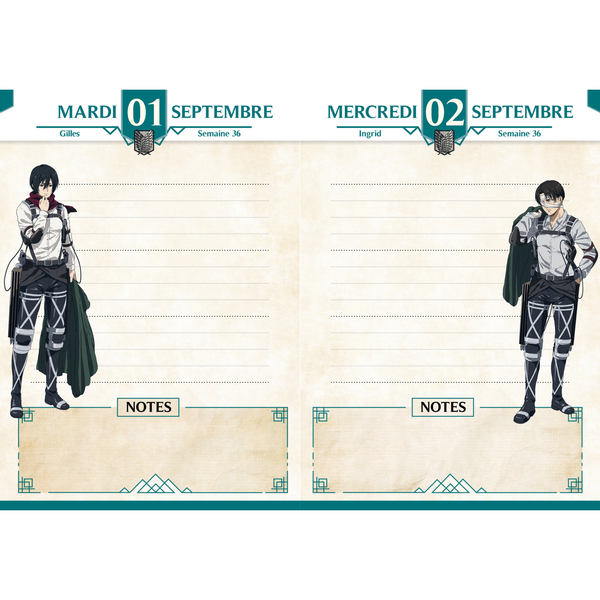 Agenda L'Attaque des Titans 2026-2027