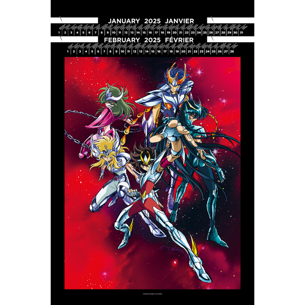 Calendrier Portfolio 2025 - Saint Seiya