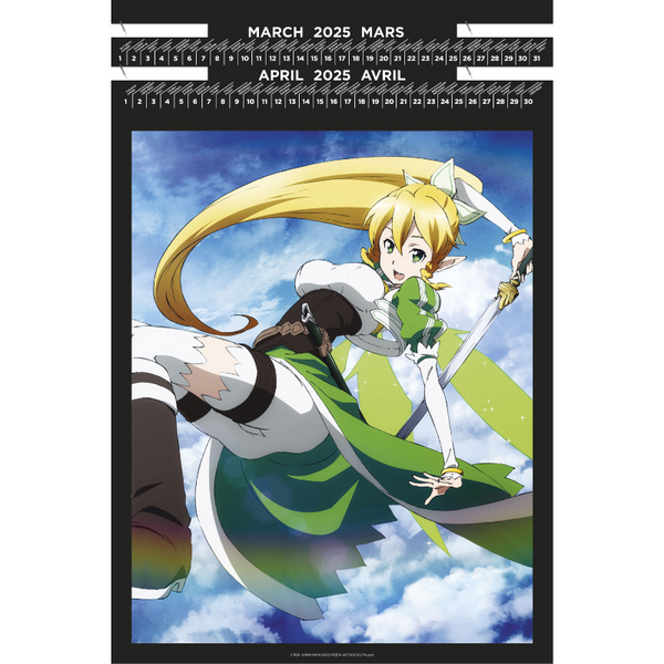 Calendrier Portfolio 2025 - Sword Art Online