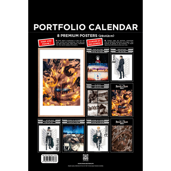 Calendrier Portfolio 2026 - L'Attaque des Titans