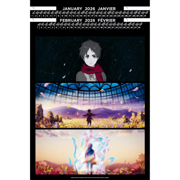 Calendrier Portfolio 2026 - L'Attaque des Titans