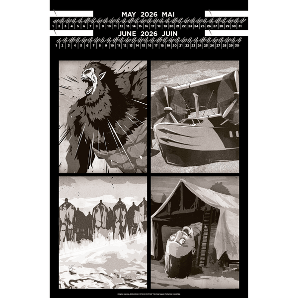 Calendrier Portfolio 2026 - L'Attaque des Titans