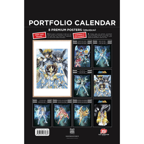 Calendrier Portfolio 2026 - Saint Seiya - Les Chevaliers du Zodiaque
