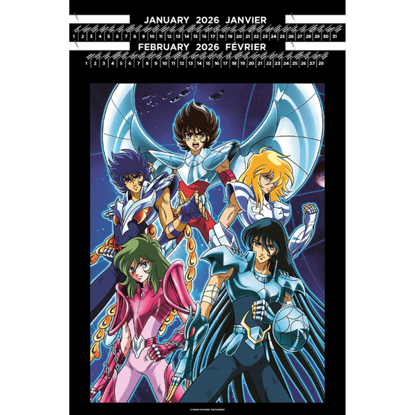 Calendrier Portfolio 2026 - Saint Seiya - Les Chevaliers du Zodiaque
