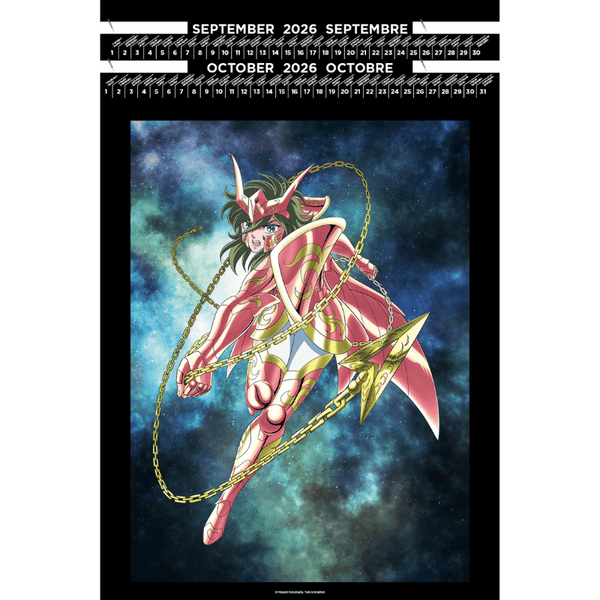 Calendrier Portfolio 2026 - Saint Seiya - Les Chevaliers du Zodiaque