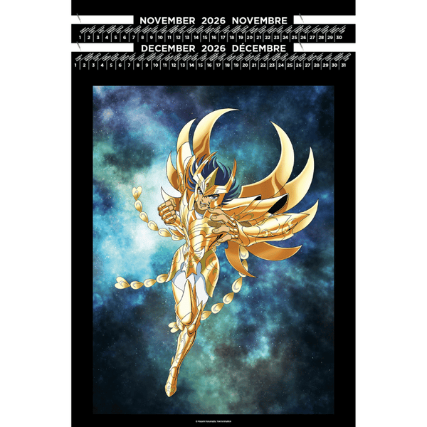 Calendrier Portfolio 2026 - Saint Seiya - Les Chevaliers du Zodiaque