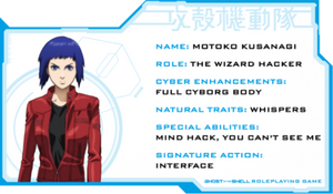 Fiche Personnage - Motoko Kusanagi